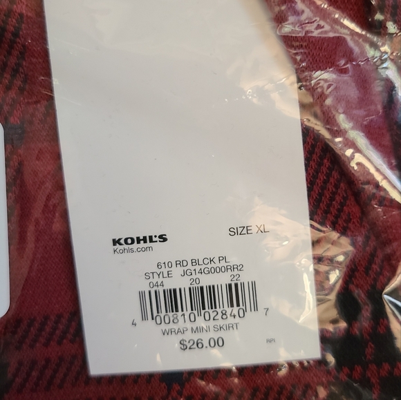 👀50% OFF❣️NWT‼️ SO brand Juniors Plaid Wrap Mini Skirt - Picture 6 of 6